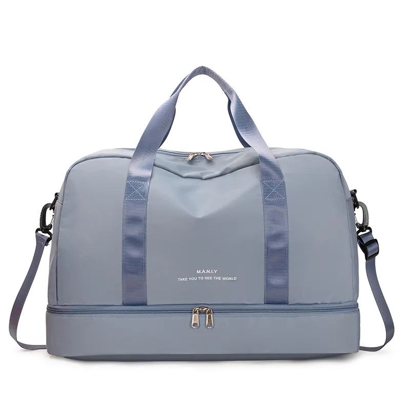 sac bleu ciel pour week-end femme