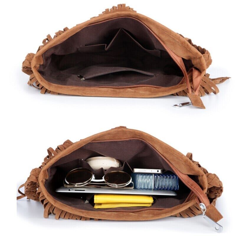 sac bohême à frange pour femme