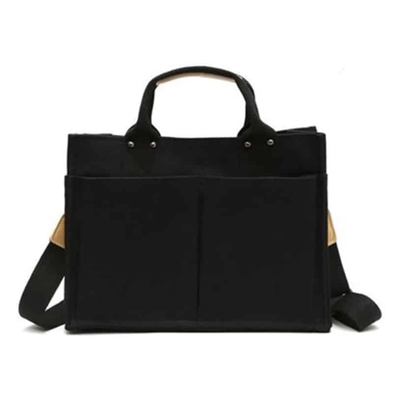 sac cabas en toile à bandoulière pour femme