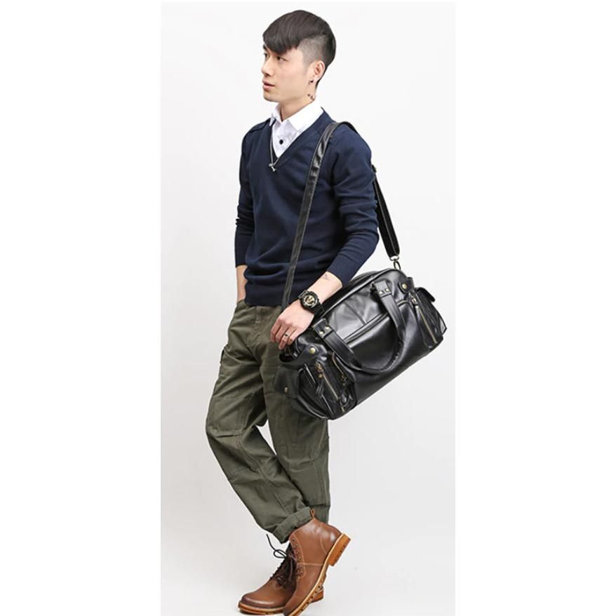 sac cuir effet vintage bandoulière
