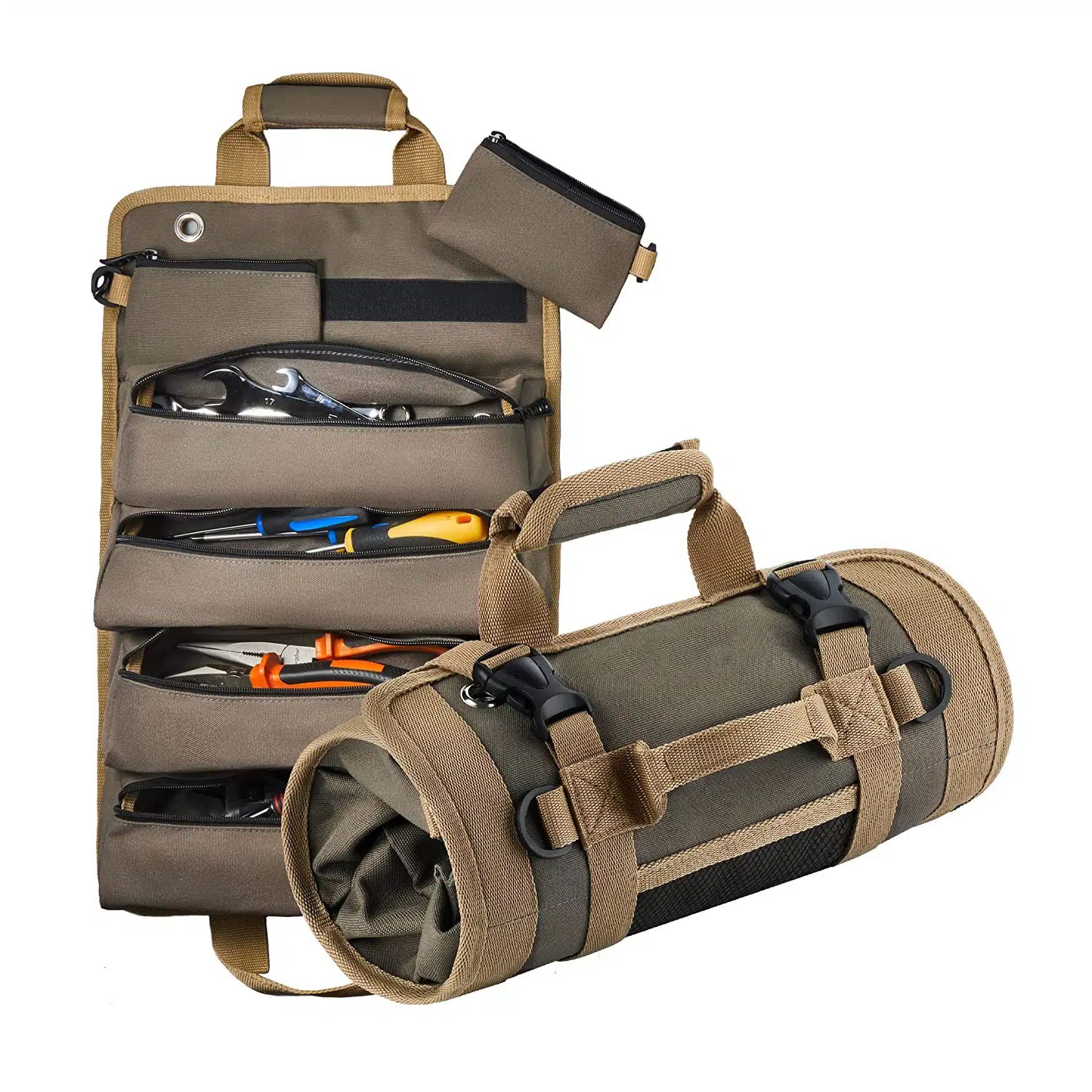 sac de rangement de voyage vert pour outils