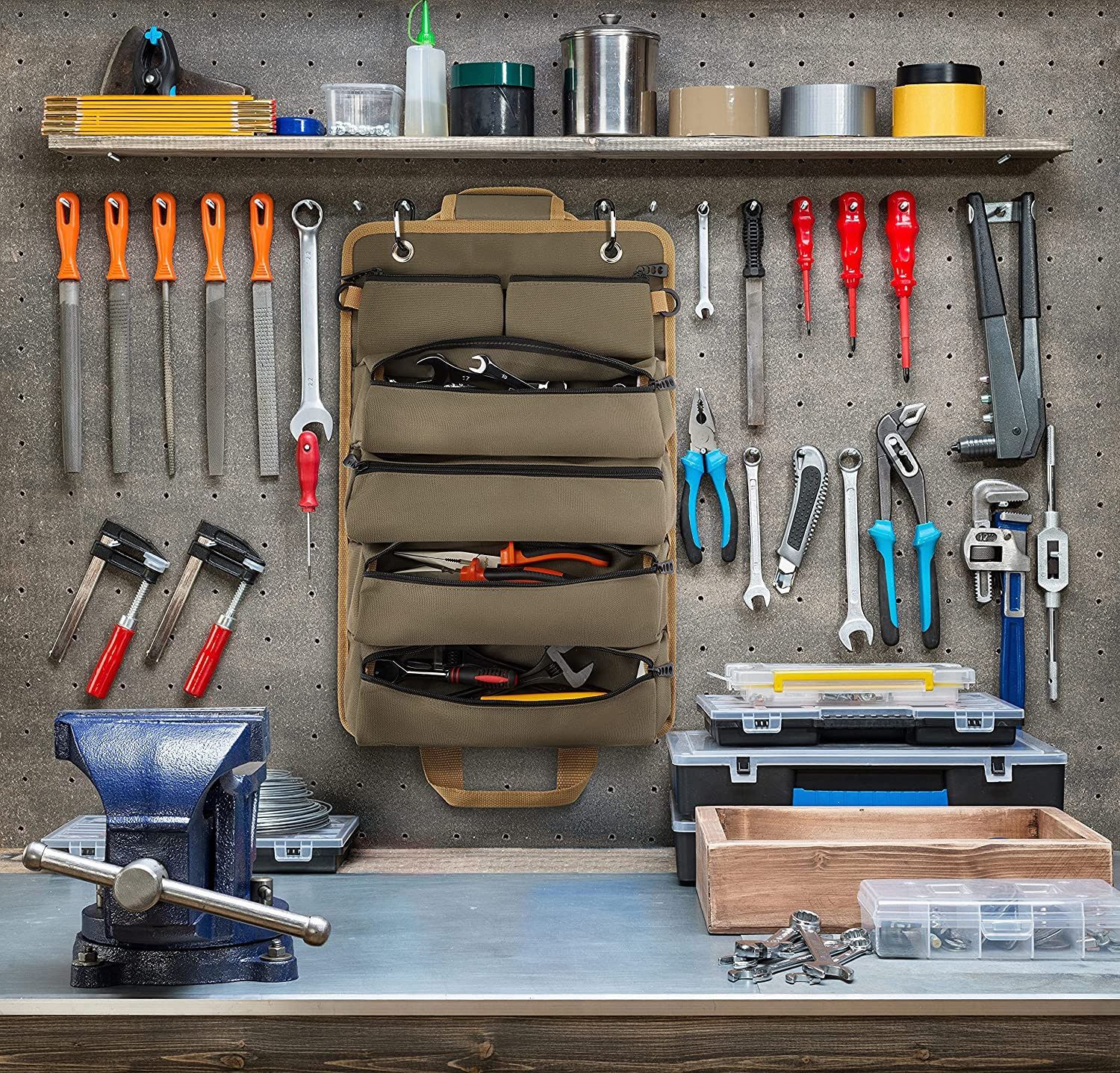 sac de rangement pratique vert pour outils
