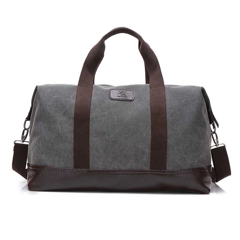 sac de transport homme en toile et similicuir