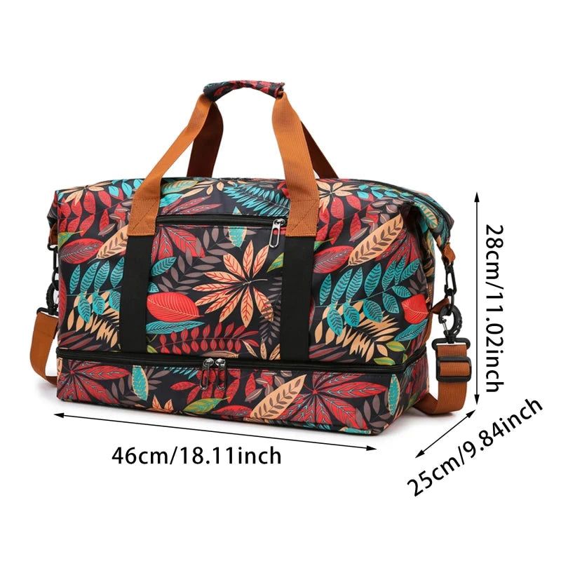 sac de voyage à fleurs