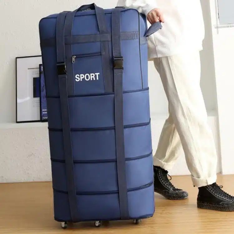 sac de voyage à roulettes bleu à grande capacité