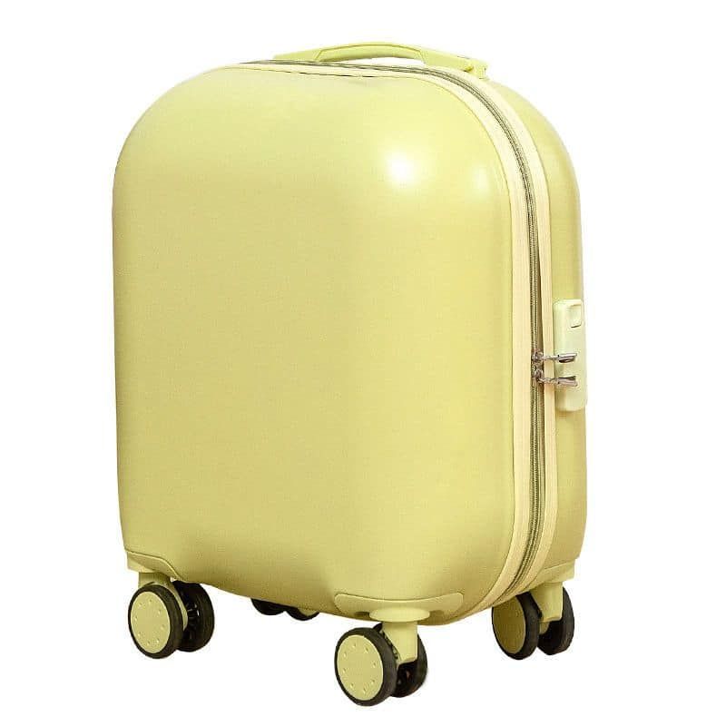 sac de voyage à roulettes de cabine jaune pour femme