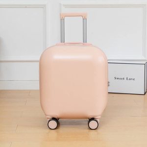 sac de voyage à roulettes de cabine rose pour femme