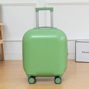 sac de voyage à roulettes de cabine vert pour femme