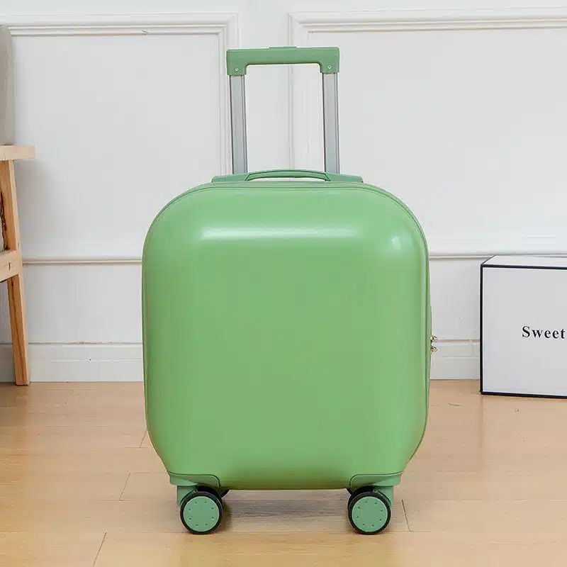 sac de voyage à roulettes de cabine vert pour femme