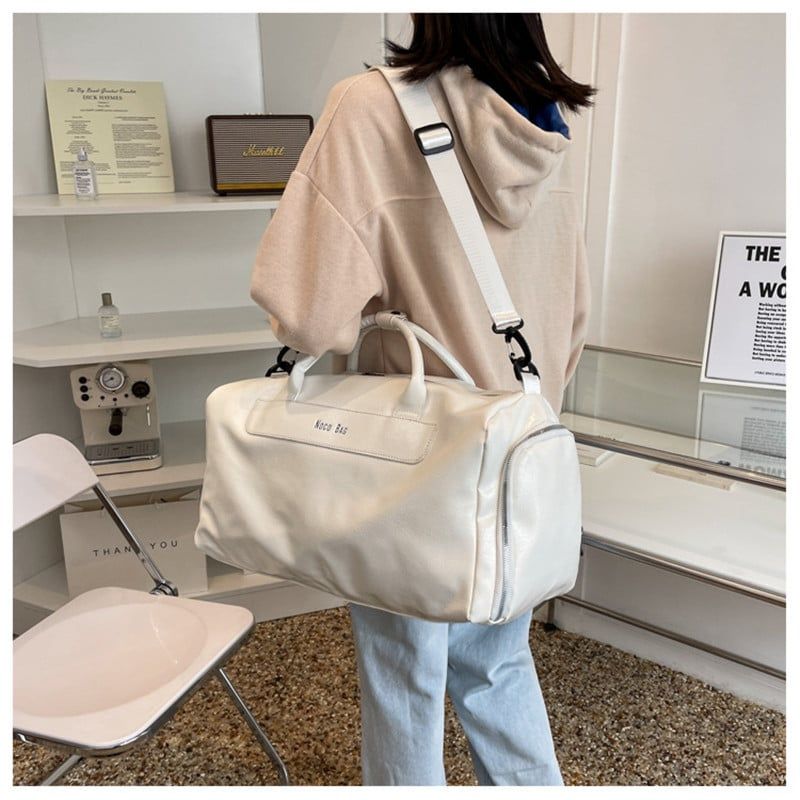 sac de voyage blanc brillant pour femmes
