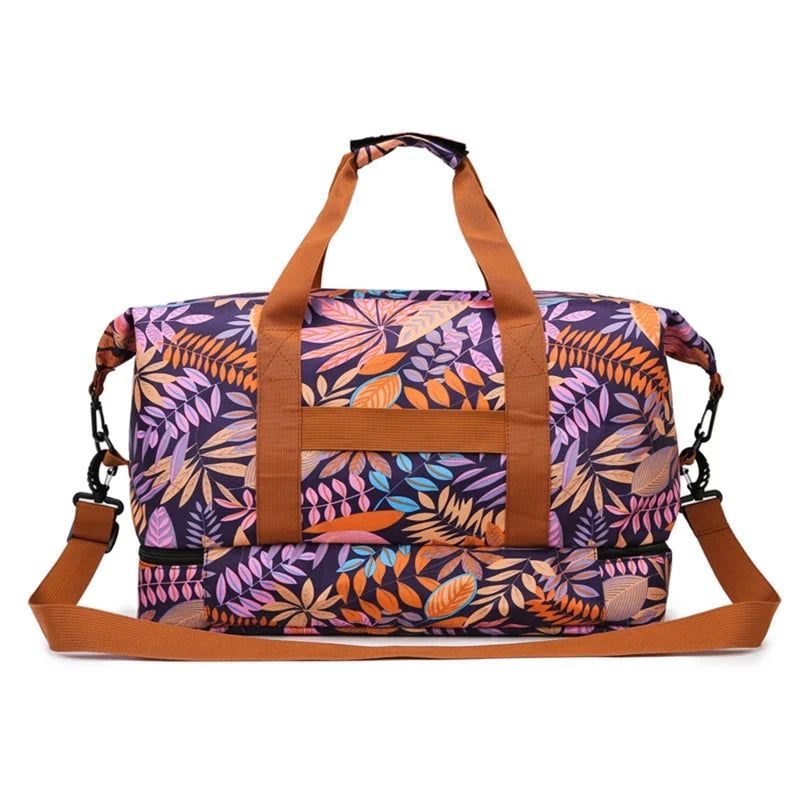sac de voyage chic avec design floral