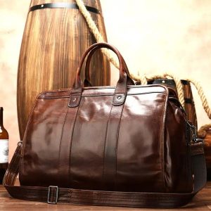 sac de voyage élégant en cuir
