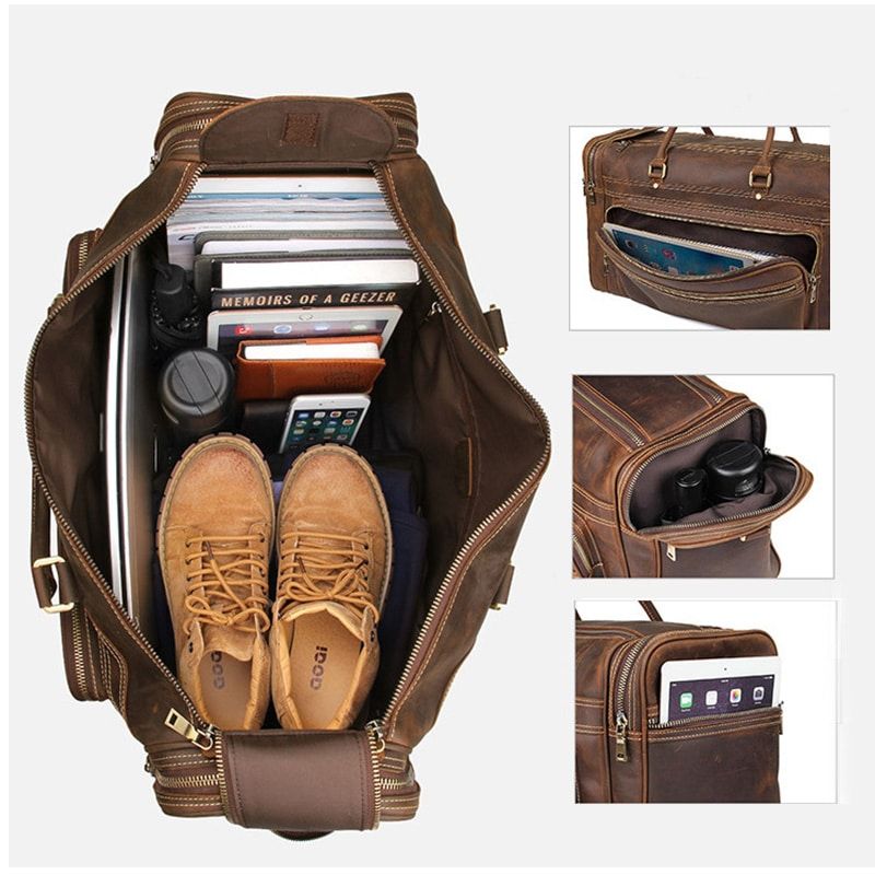 sac de voyage en cuir haut de gamme