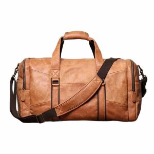 sac de voyage en cuir véritable vintage
