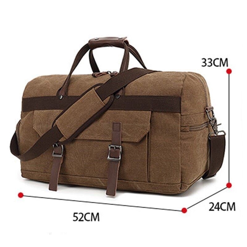 sac de voyage en cuir vintage