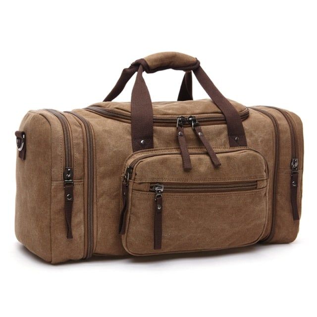 sac de voyage en cuir vintage