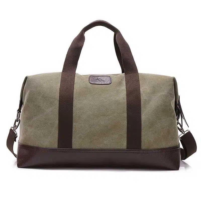 sac de voyage en similicuir et toile
