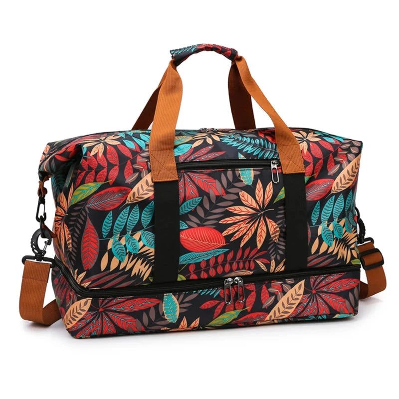 sac de voyage en tissu fleuri