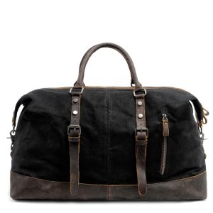sac de voyage en toile et cuir