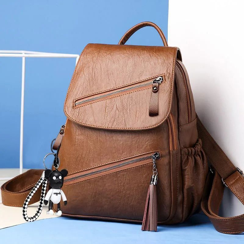 sac de voyage féminin en cuir style vintage