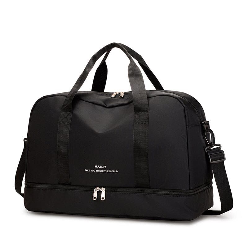sac de voyage femme avec compartiment chaussures noir