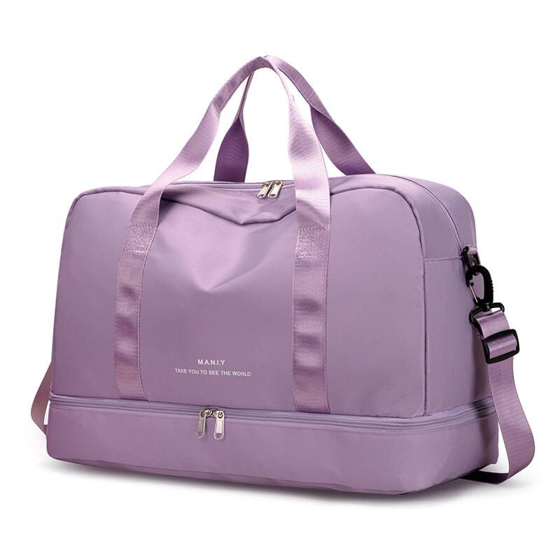 sac de voyage femme avec compartiment chaussures violet