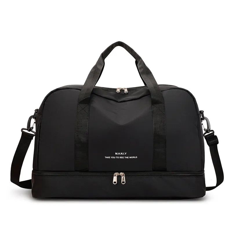 sac de voyage femme noir compartiment pour chaussures