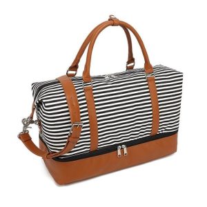 sac de voyage femme week-end rayures marines