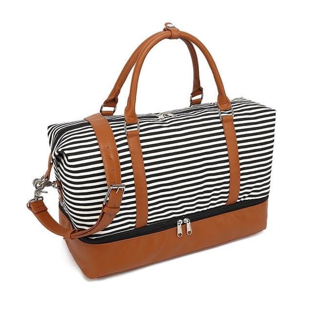 sac de voyage femme week-end rayures marines