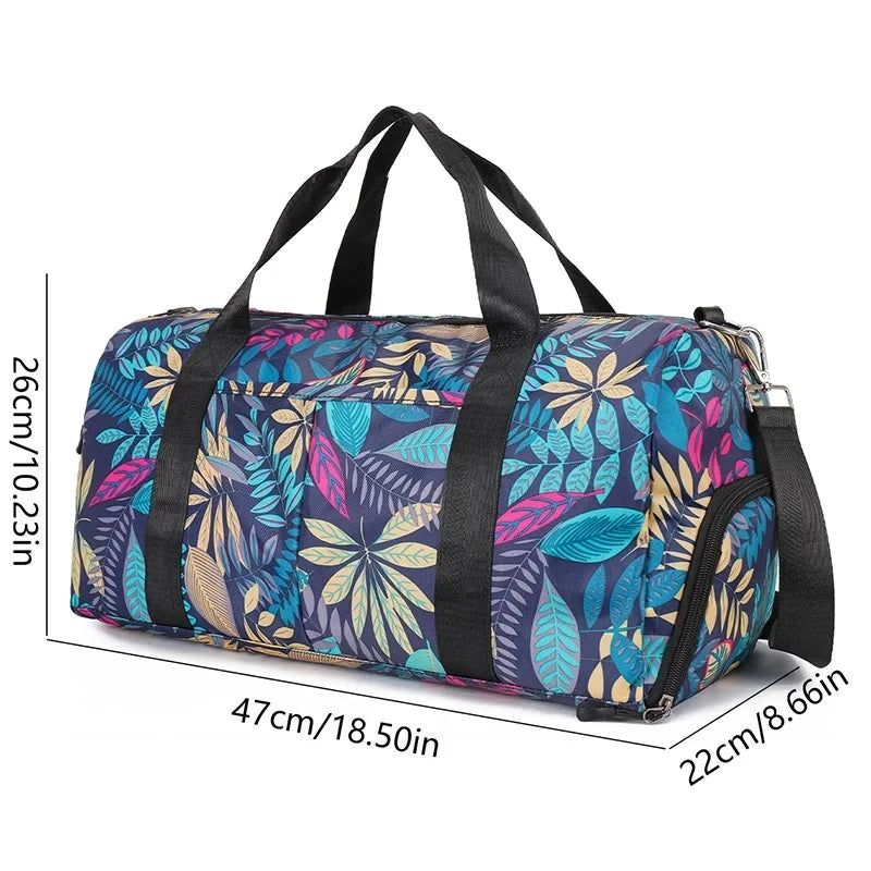 sac de voyage fleuri pour femme