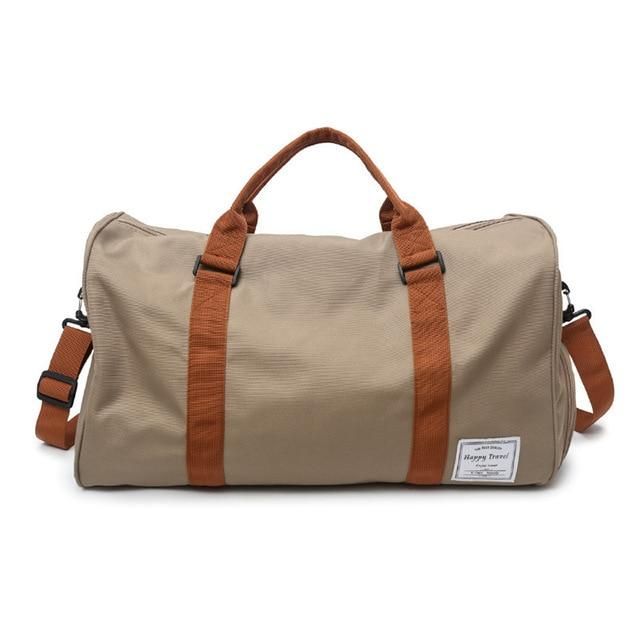 sac de voyage Happy Travel avec rangement pour chaussures Camel