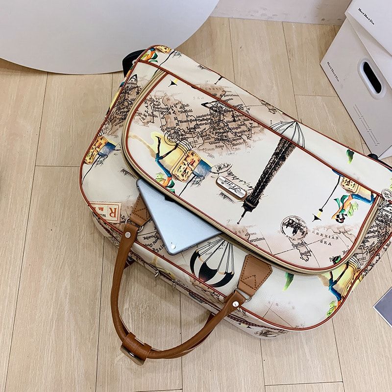 sac de voyage horizontal en couleur beige