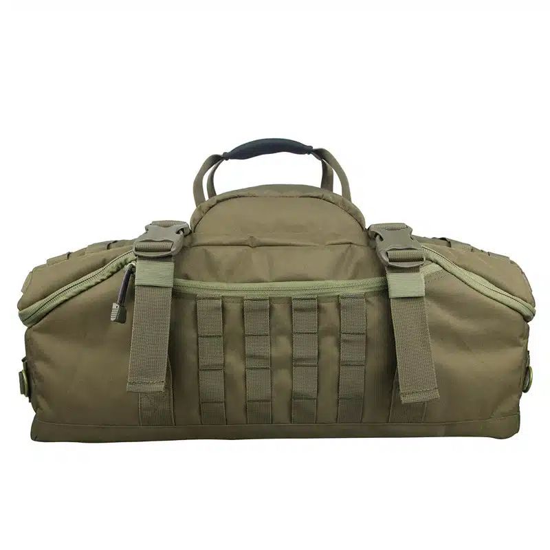 sac de voyage imperméable de grande capacité de style militaire pour hommes de coloris vert
