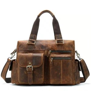 sac de voyage multi-usages en cuir véritable