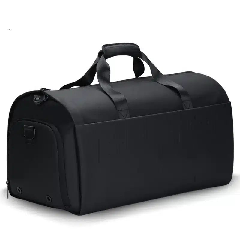 sac de voyage noir multifonction en tissu imperméable