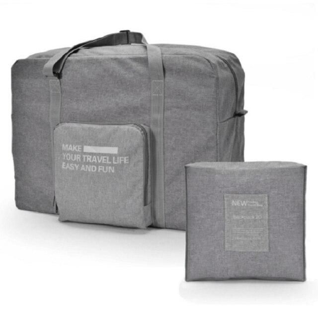 sac de voyage pliable gris
