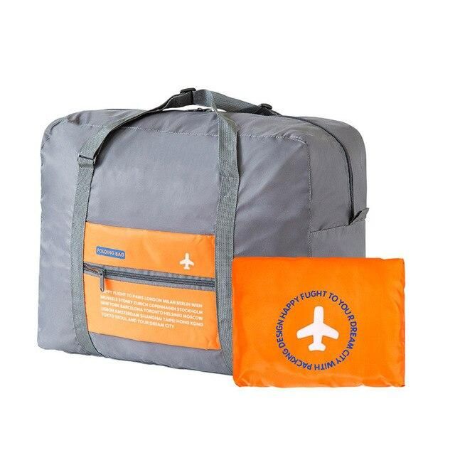 sac de voyage pliable happy flight orange