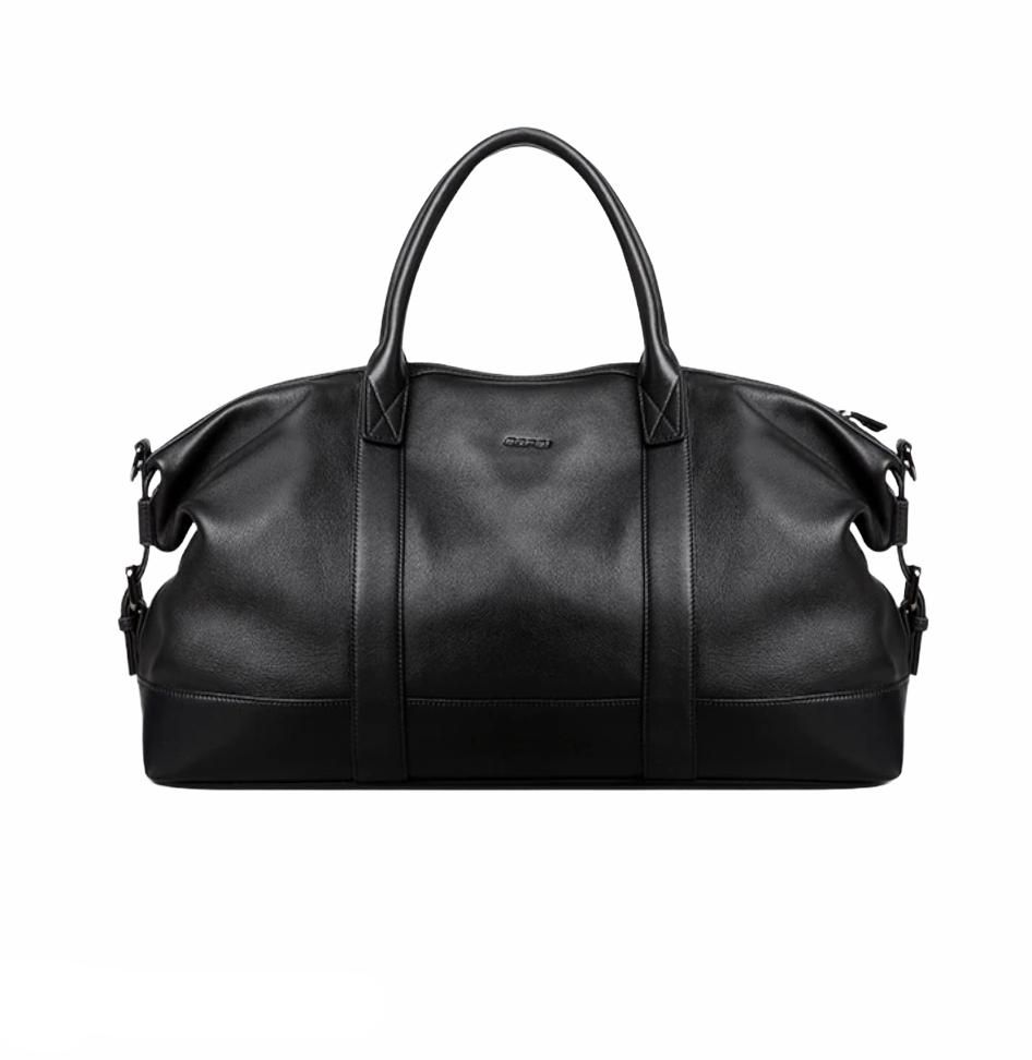 sac de voyage pratique en cuir noir