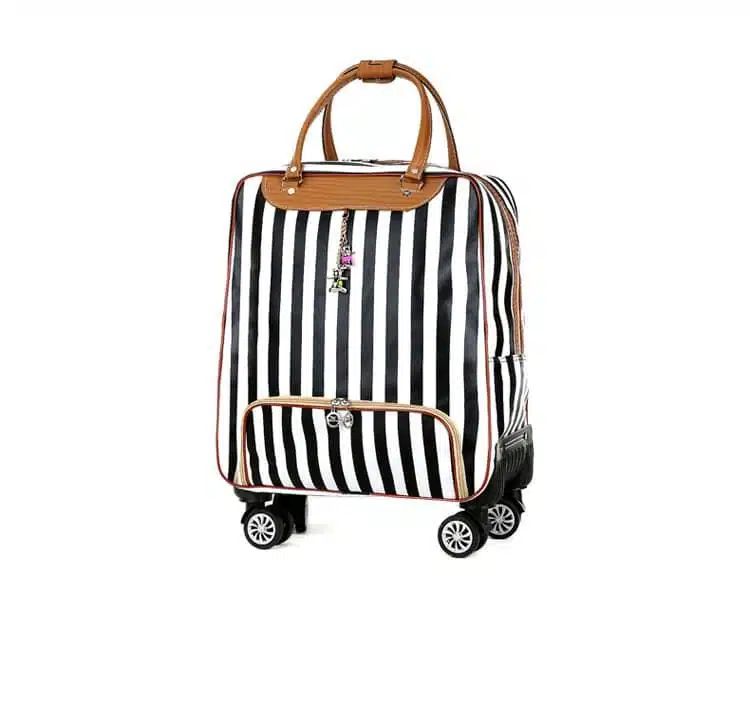sac de voyage rayé pour femme