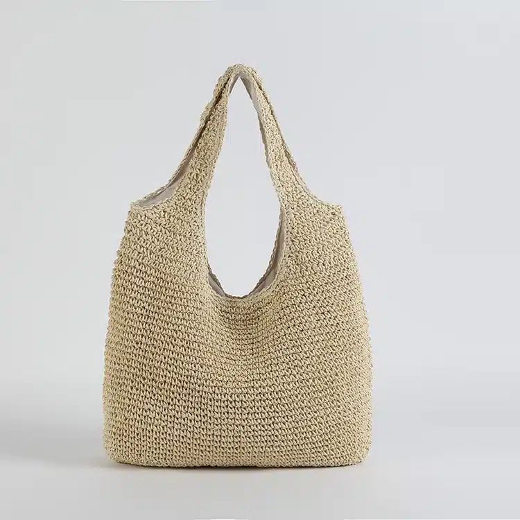 sac de voyage tissé en paille pour femme
