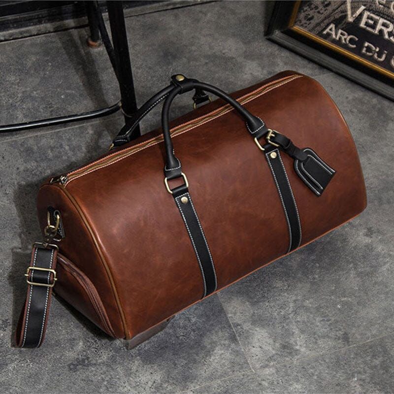 sac de voyage vintage avec range chaussures intégré