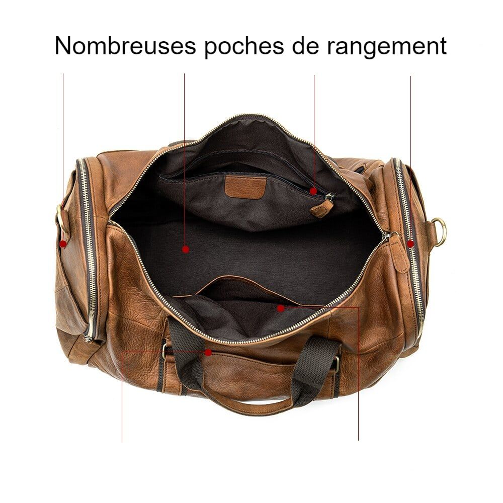 sac de voyage vintage en cuir