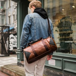 sac de voyage vintage homme à grande capacité