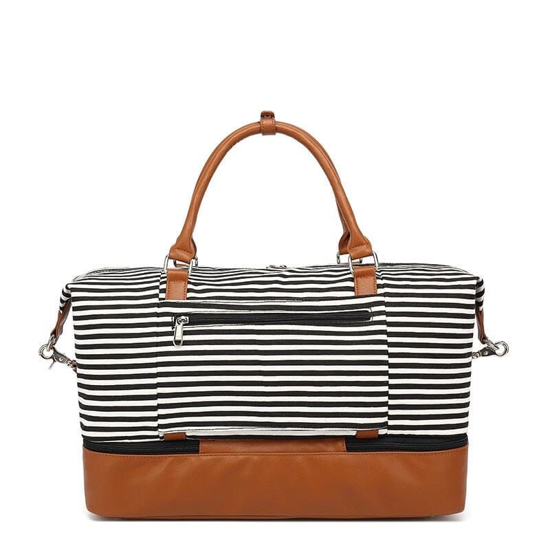 sac de week-end rayé pour femme
