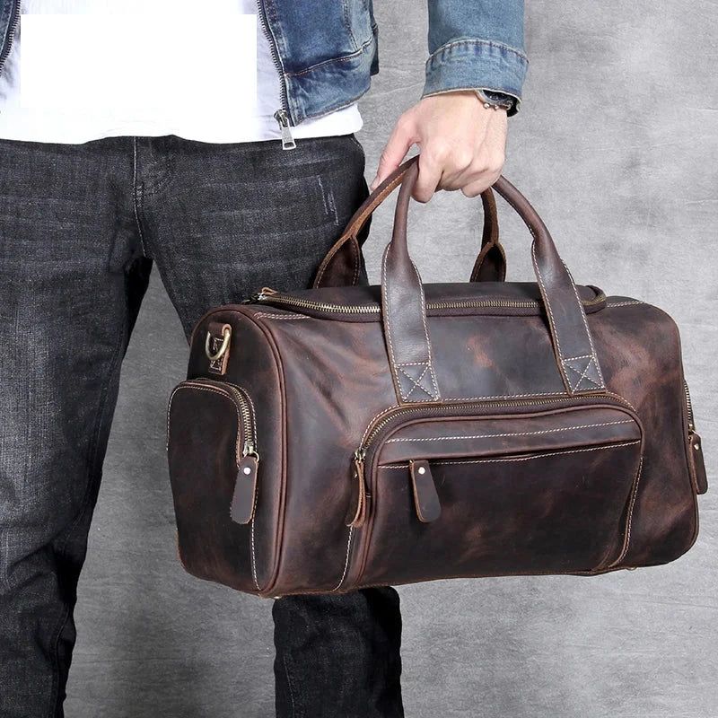 sac décontracté en cuir pour homme