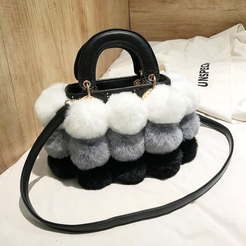 sac effet fourrure petit modèle de voyage pour femme