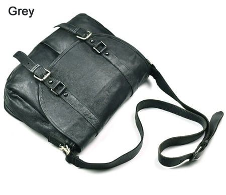 sac en cuir véritable à bandoulière pour homme