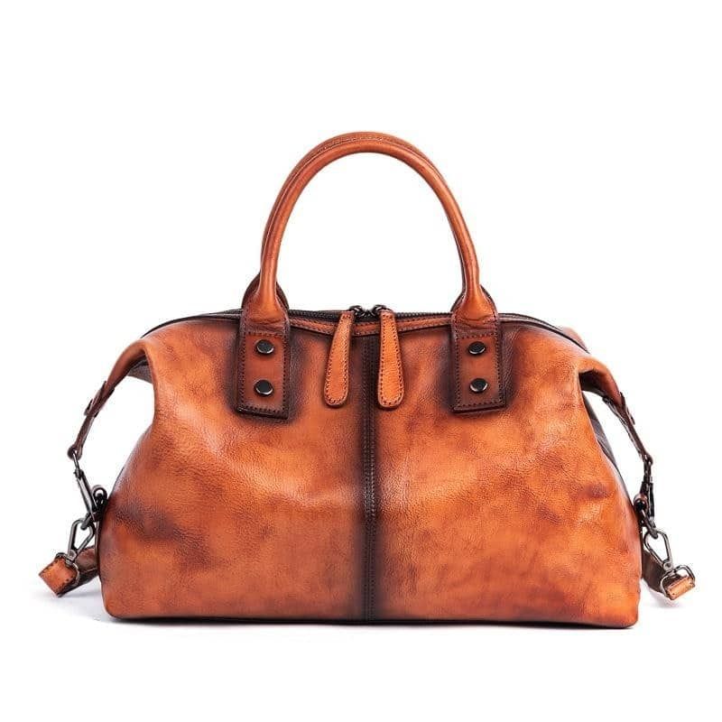 sac en cuir véritable pour femme style vintage