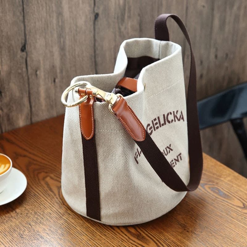 sac en toile pour femme style seau