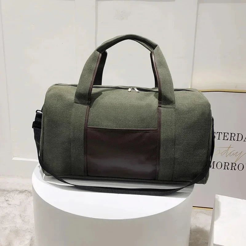 sac en toile vintage polochon